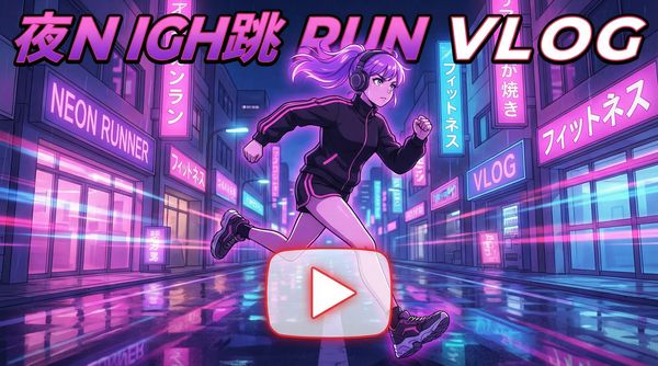 抖音风城市夜跑健身视频